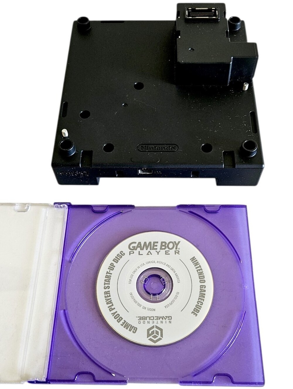 Nintendo Game Boy Player Disc with Black GameCube Adapter, Tested & Working!